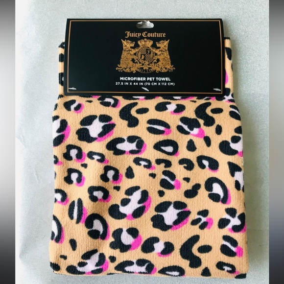 Juicy Couture Other - Juicy Couture Leopard Print Microfiber Pet Towel NWT